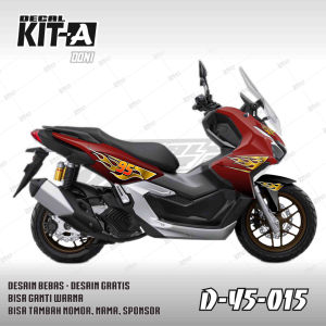 Decal Honda ADV 160 Stiker adv 160 MOTIF GOLD FIRE full body custom