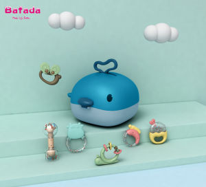 2 In 1 Rattle Teether Set Boilable Storage Box 6pcs BabyToddler Toys Rattle Teeth Grinding Educational Toys Colour And Design Baby Safe Toy Teether Set Can Sanitozed By Boiling Water