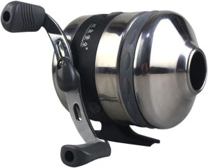 B40 Spincast Bowfishing Reel Bow Fishing Stainless Steel Left/Right Reversible Handle 3.4:1 Gear RatioStrong Line 7# 105 Yards 0.45mm/20lb