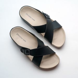 Christian Bale JESSELYN Sandal Flat Wanita Kekinian Sendal Casual Cewek Sandal Slop Gesper Terbaru