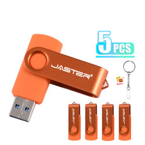 JASTER 5PCS Lot สีดำ USB 2.0 128GB แฟลชไดรฟ์สีแดง 8GB 16GB 32GB Thumbdrive พลาสติก 64GB ไดรฟ์ปากกาสีเหลืองฟรี Key CHAIN Pendrive สำหรับโทรศัพท์สมาร์ท/PC ฟรีโลโก้ที่กำหนดเอง 4GB Memory Stick