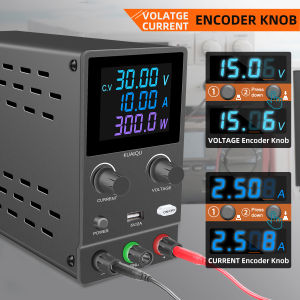 【Ready Stock】Adjustable DC Power Supply 30V 10A LED Color Screen Lab Bench Power Source Stabilized Switch Power Supply Voltage Regulator 60V 5A for PCB Repair Better than Wanptek