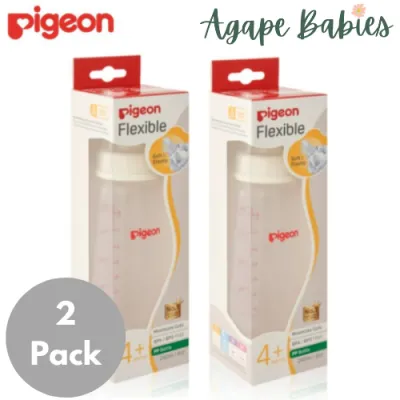 [2-Pack] Pigeon Flexible Nursing Bottle PP 240ml (M)
