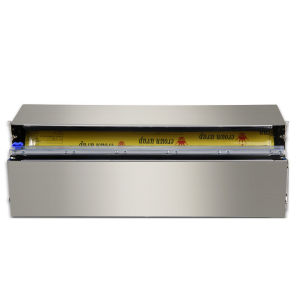 Heavy Duty Plastic Sealer Cutter Food Wrapping Machine For Fruit Vegetable Meat Supermarket Packing