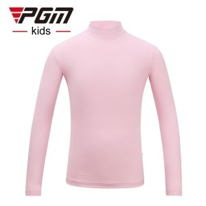 PGM Golf summer Ice silk sun uv protection Boy Girl kid long sleeved solid bottoming shirt with sweat absorption function YF137