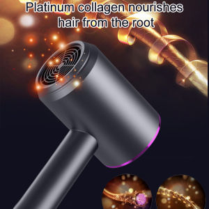 🌟Blue Light Hammer High-Efficiency Hair Dryer - Professional Blow Dryer & Hot Air Gun Safe Silent Negative Ion Turbo Beauty Pearl Shine Natural Moisture With Constant Temperature Gentle For Hair