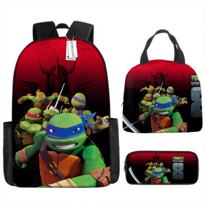 New Product   Ninja Turtle Backpack Cartoon Anime Elementary and Middle School Student Schoolbags Portable Children Lunch Bag Pencil Case