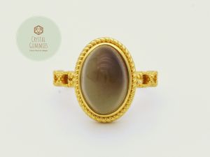SG LOCAL - Authentic Hetian Jade Gold Candy 925 Silver Gold Ring 和田玉金糖925银金戒子