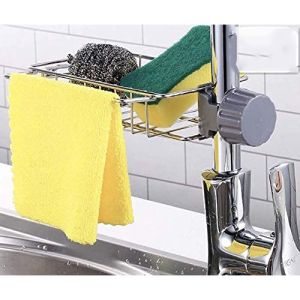 ArtLiving Kitchen Faucet Sponge Holder Stainless Steel Faucet Shelf Drain Rack