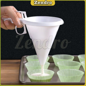 ZEO White Adjustable Plastic Funnel for Baking Cake Decorating Tools Kitchen Accessories