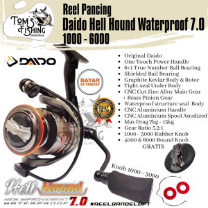 Reel Pancing DAIDO HELL HOUND 1000-6000 Waterproof 7.0 (6+1Bearing) Power Handle - Toms Fishing