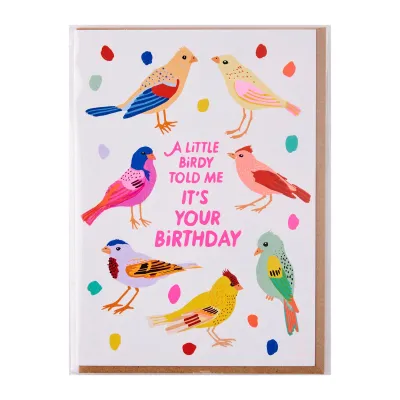Ohh Deer Birdies Birthday Card
