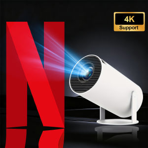 ANYTROX Máy chiếu mini cao cấp HY300 mới là máy chiếu LED thông minh chạy Android 11 có loa tích hợp hỗ trợ phát trực tuyến YouTube và Netflix trình chiếu không dây WiFi và tự động lấy nét.