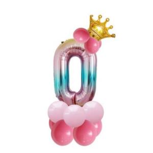 32inch Birthday Balloons Rainbow Number Foil Balloons Kids Birthday Party Decorations Balloons Happy Birthday Balloon