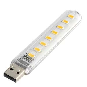 Mini Portable LED Night Light USB Keychain Lights for Reading Outdoor Powered Camping Lamp