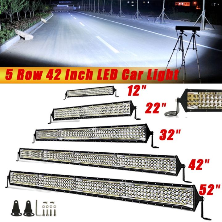 AUXTINGS 52 Inch LED Light Bar With Remote Controller Wiring Harness,675W Triple Row Spot Flood Beam,40A Relay Strobe Flash Work Light Driving Lights,Waterproof Remote Controller On/Off Switch