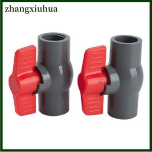 zhangxiuhua 20 50mm Grey PVC Pipe Thread Connector Direct Elbow Tee Irrigation Joint Water Supply Pipe Adapter Aquarium Tank Joint Ball Valv