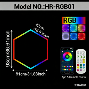Modular RGB Hexagon Honeycomb Ceiling Light - Smart APP Control 24V Low Voltage for Home Decor