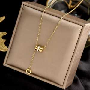 [ Bayar Ditempat ] Kalung Wanita Korean Style Terbaru / Kalung Lapis Emas Asli Anti Karat Selamanya / Kalung Titanium Cewek Model Baru