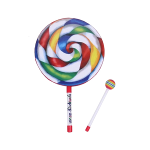 Rainbows Colored Lollipop Childrens Percussion Portables Hand Drum Musical Instrument for Creative Plays