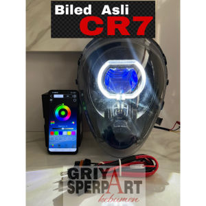 Lampu depan custome Scoopy scopy lama old karbu  Biled ASLI Projector CR7 Devil RGB