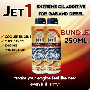 JET 1 Extreme Oil BUNDLE 2PCS 250ML Engine Protector Nano Tech Iwas Usok Save Gas High Performance for All Cars