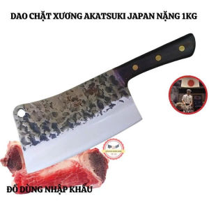 Dao chặt xương Aka-ki Japan bằng thép ốp 3 lớp chống gỉ nặng 1kg