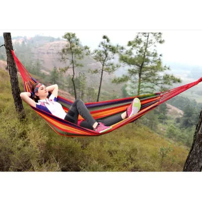 Hammock Single Folding double layer Tebal Outdoor Tempat Tidur Gantung Pohon Tiang Ayunan Tikar Piknik Alas tidur