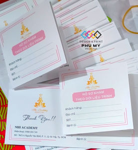 100 cuốn Sổ hồ sơ theo dõi liệu trình spa đóng cuốn ghim giữa đẹp