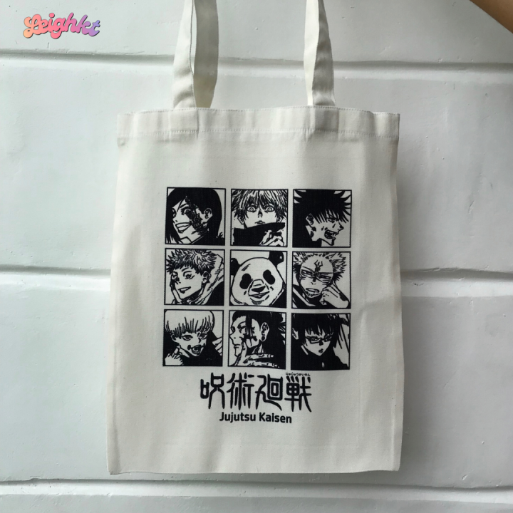 Jujutsu Kaisen Manga Tote Bag Leighkt Collection Casual Graphic