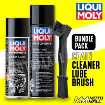 Liqui Moly Motorcycle Chain Cleaner Chain Lube Brush bundle pack / motomall