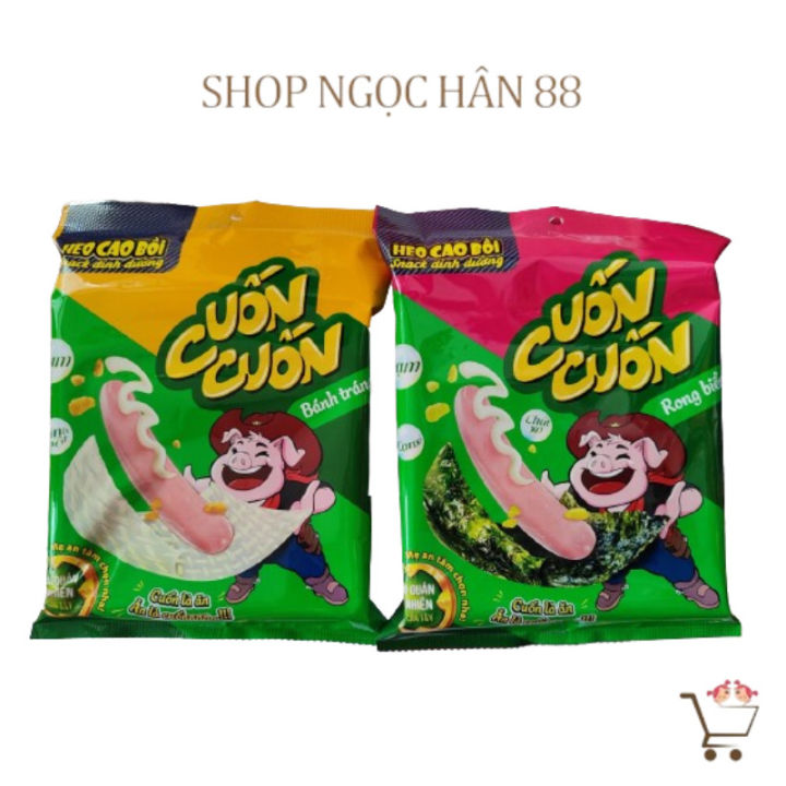 Combo 5 gói Xúc Xích Heo Cao Bồi Cuốn Rong Biển 50gr/gói