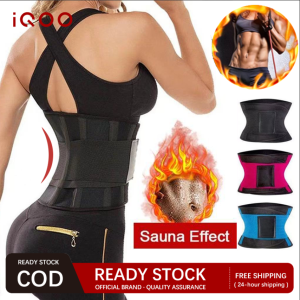 【Ready Stock】Waist Trainer Women Slimming Corset Belt Waist Cincher Trimmer Body Shaper Sweat Belt for Stomach Workout