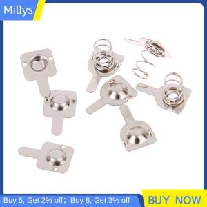 Millys 10pair/ 9x9mm Replacement Metal Batteries Spring Contact Plate For AAA