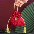 Suomi Red Candy Bag with Tassel Chinese Wedding Christmas Birthday Party Decor Gift Packaging. 