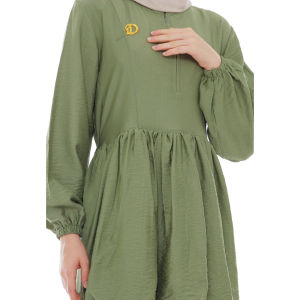 Dzellia (Daisy) Gamis in Green - Gamis terbaru 2024 / baju gamis/ Gamis terbaru 2024