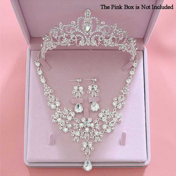 Mahkota Set Arnava Jewelry - Set Mahkota Anting Kalung - Aksesoris Pengantin/ Pesta/ Wisuda - Bridal Crown