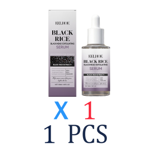 hot Black Rice Exfoliating Serum Gentle Daily Facial Peel with Lactobionic Acid Squalane Hydrating Brightening Essence Glowing Skin