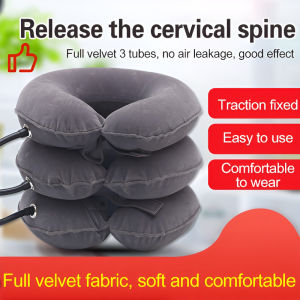Inflatable Cervical Traction & Support/Adjustable Neck Brace/Breathable Home Office Travel Use/Neck Pain Relief For Adults With Cervical Discomfort