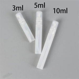 3/5/10ml Portable Frosted Plastic Spray Bottles Perfume Cosmetic Fine Mist Sub-Packing Bottle 10pcs