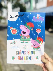 Sách tô màu và trò chơi - Giáng sinh an lành Giáng sinh vui vẻ với Peppa Pig - Tân Việt