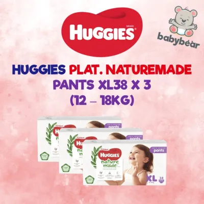 Huggies Platinum NatureMade Diaper Carton Sale - Tape & Pants (Newborn - XX-Large Size)