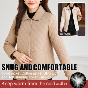 Fashionable Lightweight Down Jacket Womens Short Down Cotton Jacket Autumn Winter Thickened Warm Outerwear