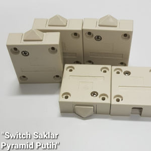 Switch Saklar Lampu Pyramid Putih & Hitam Pintu Lemari Geser Sliding Door