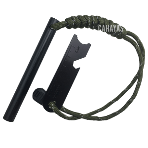 [Msia Stock] Outdoor Ferro Rod Magnesium Fire Starter Hiking Camping Gear Batu Api Survival Kit Survival Equipment Flint Stone