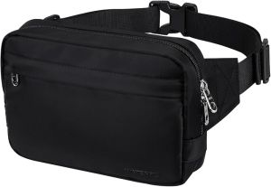 WATERFLY Fanny Pack Waist Bag: Belt Bag for Women Men Crossbody Bags Theft Fashion Waist Packs for Hiking Running Travel Walking
