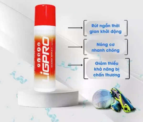 Chai Xịt Nóng Khởi Động LIGPRO 160ML Chiết Xuất Từ Thiên Nhiên giúp ngăn ngừa chấn thương, tăng cường khả năng vận động