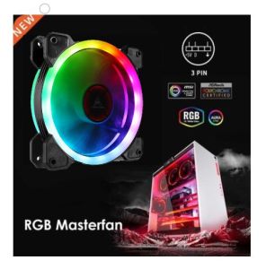 FAN CASE RGB/COOLMOON/12 CM.สวยๆไฟวิ่งอัตโนมัติ (ไม่ใช้รีโมทควบคุม)