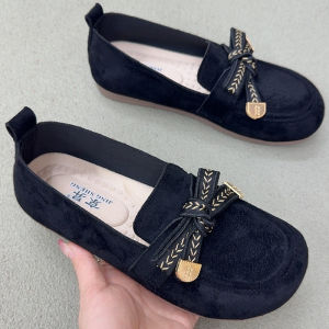 WomenS Spring/Summer New Breathable Loafers Flat Versatile Bowknot Slip-On Shoes Retro Style
