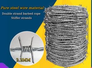 10/50/100 Meters Steel Barbed Fence anti-climb steel sharp razor protect fence galvanized anti-rust steel wire Barbed wire